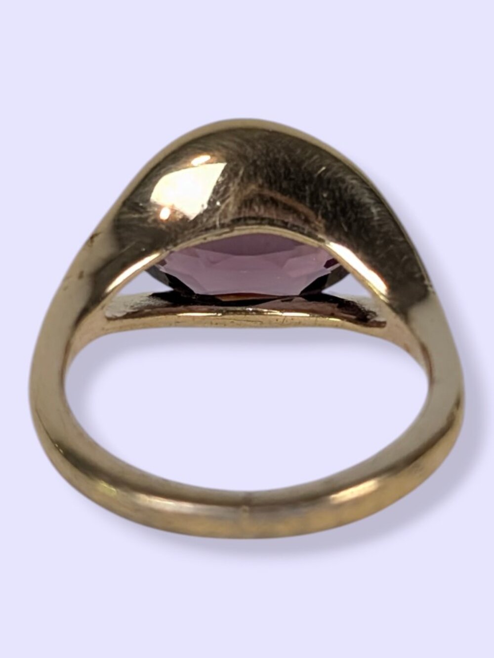 Vintage Joseph Esposito 14KTGE Purple Stone Ring - Picture 5 of 8